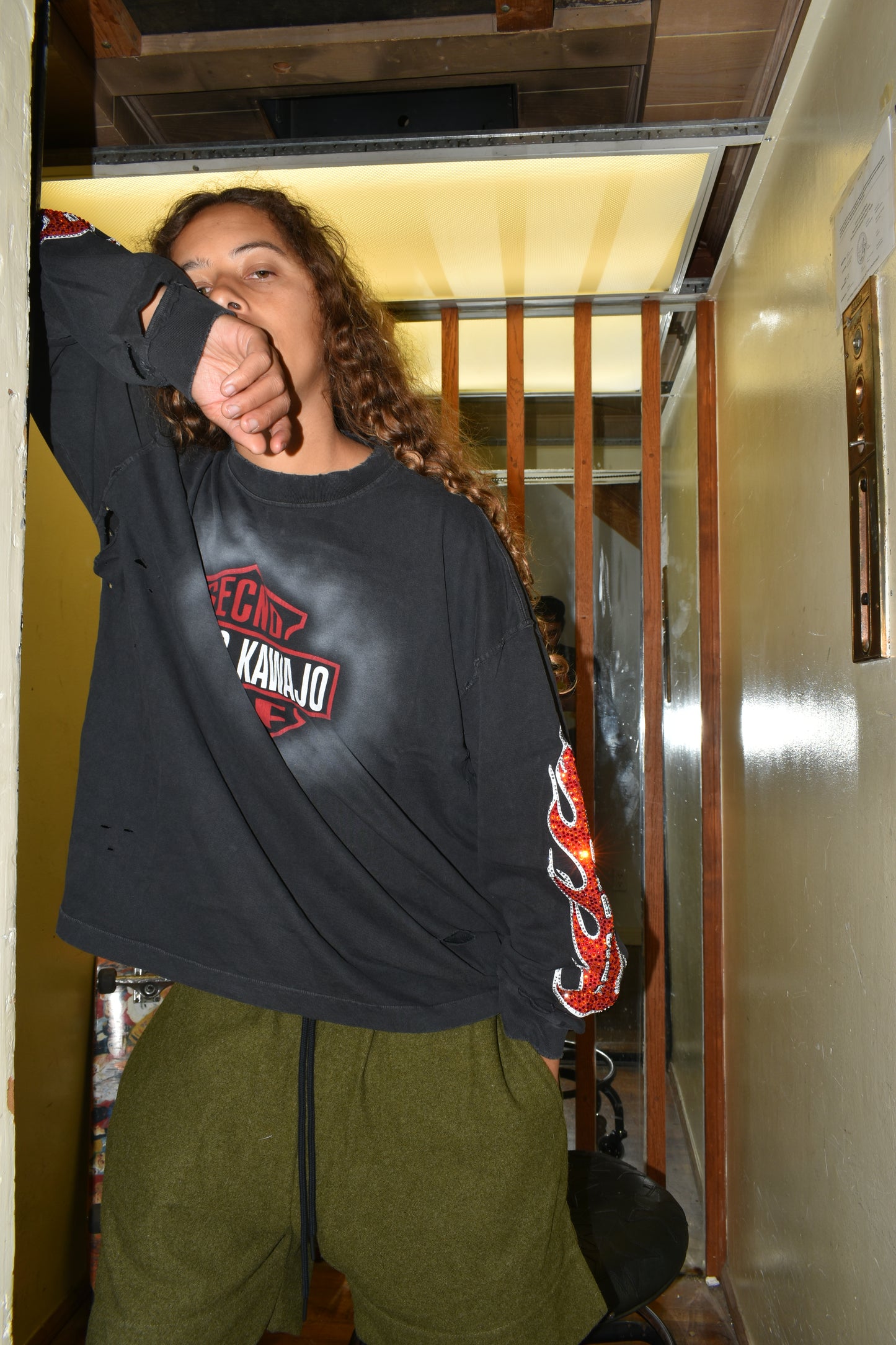 MASATO KAWAJO X SECND SLF 'FIRESTORM' LONG SLEEVE
