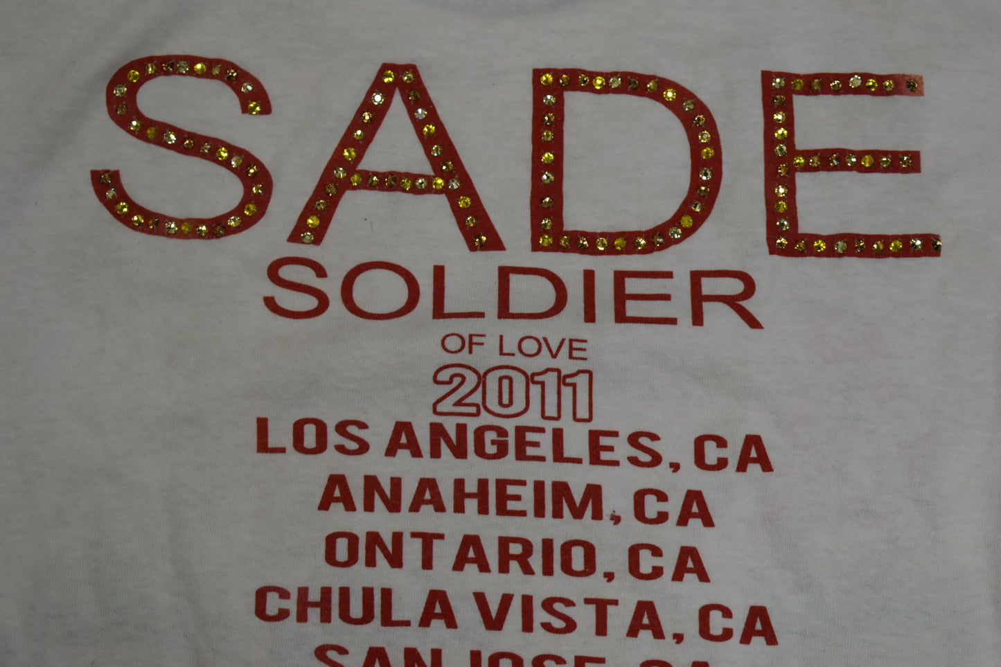 Sade 2011' tour tees.