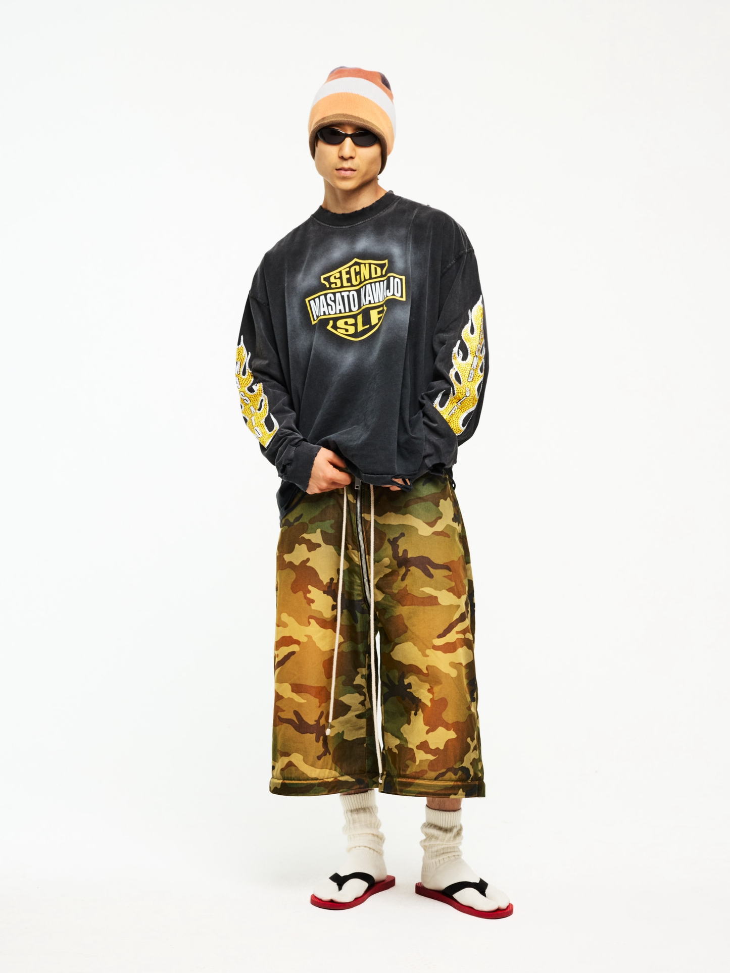 MASATO KAWAJO X SECND SLF 'FIRESTORM' LONG SLEEVE