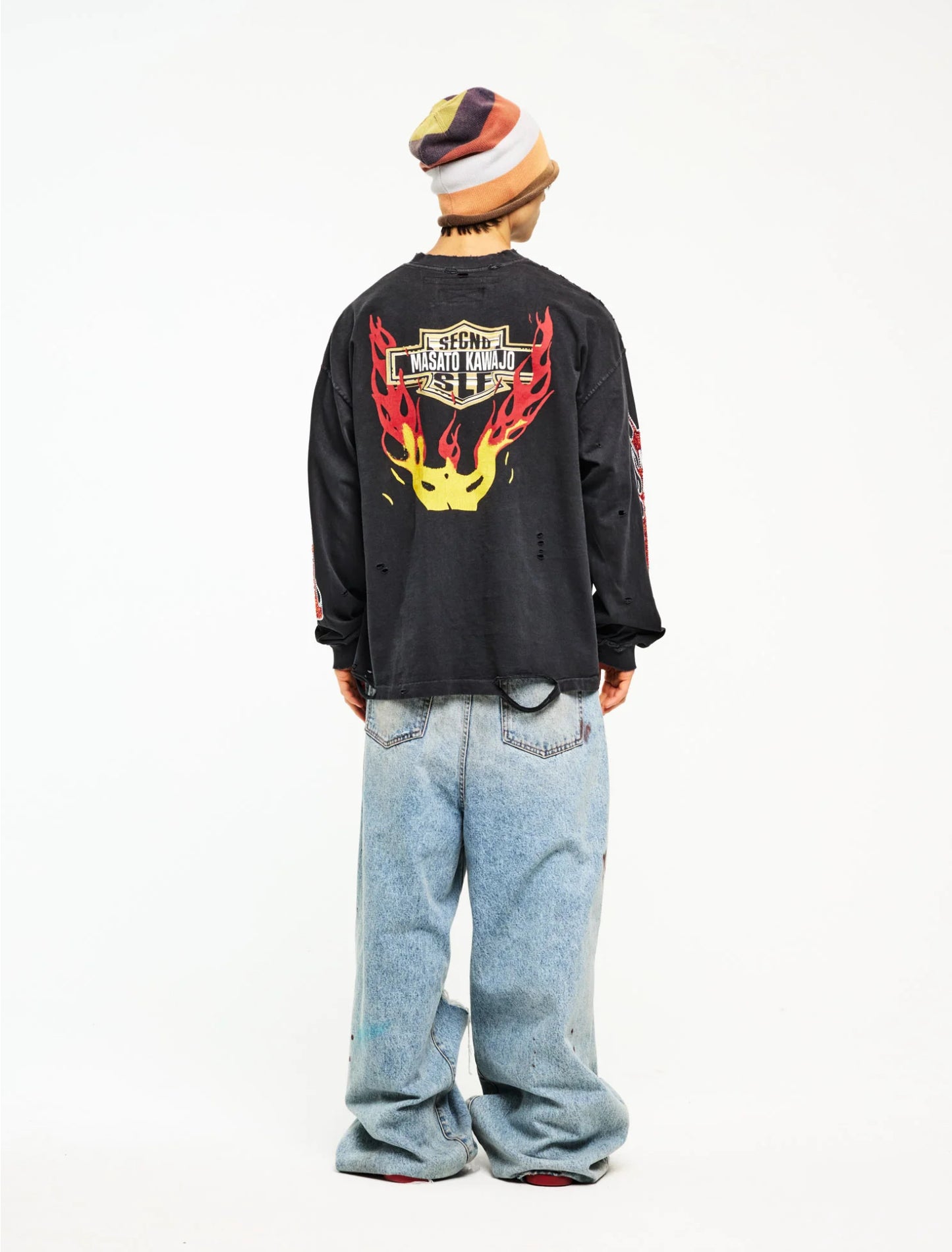 MASATO KAWAJO X SECND SLF 'FIRESTORM' LONG SLEEVE