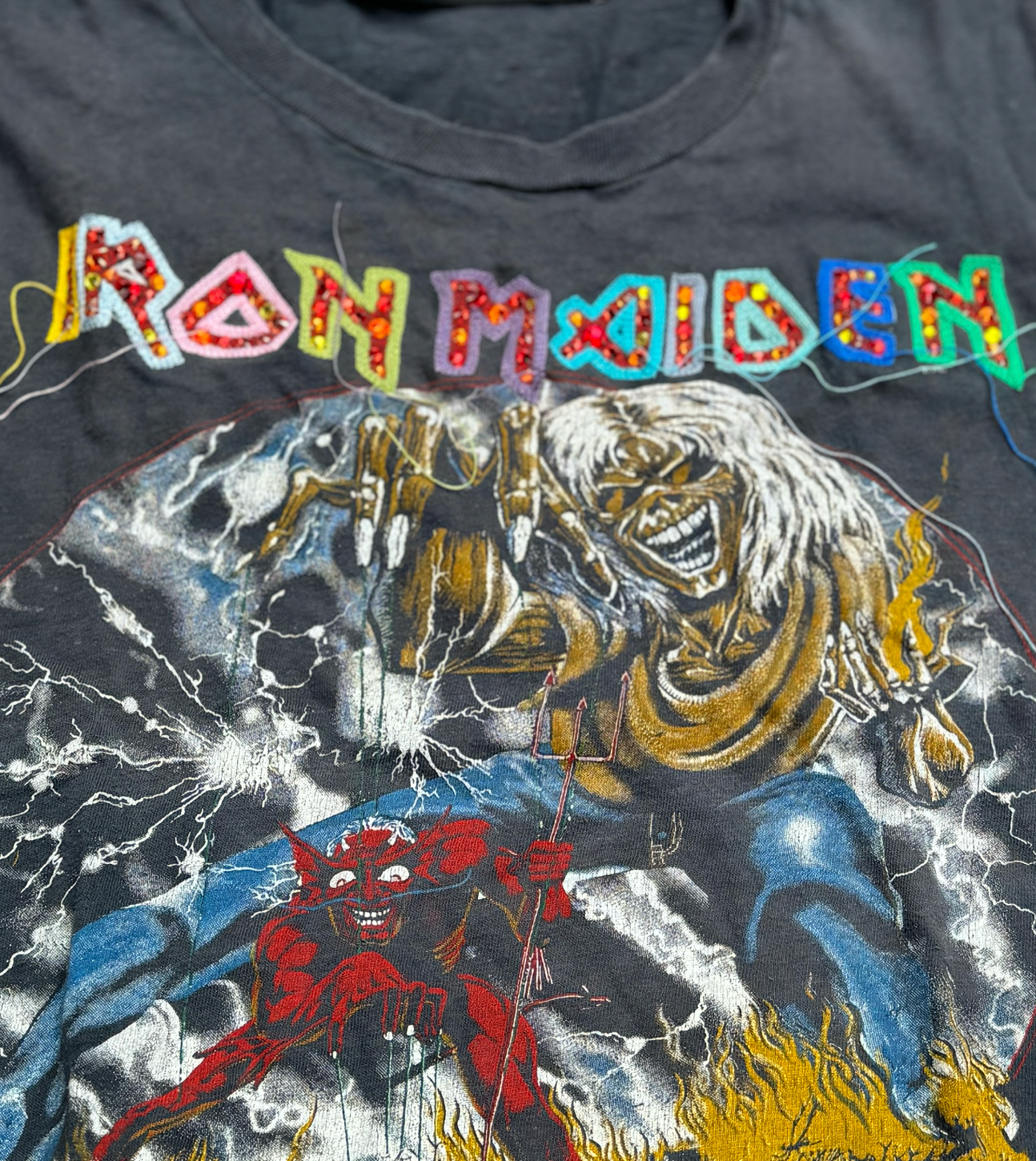 Vintage Iron Maiden Tour cut off Tee